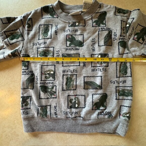 Vintage NEW LEGENDS Gray Reptiles Sweatshirt sz 7X - Picture 5 of 5